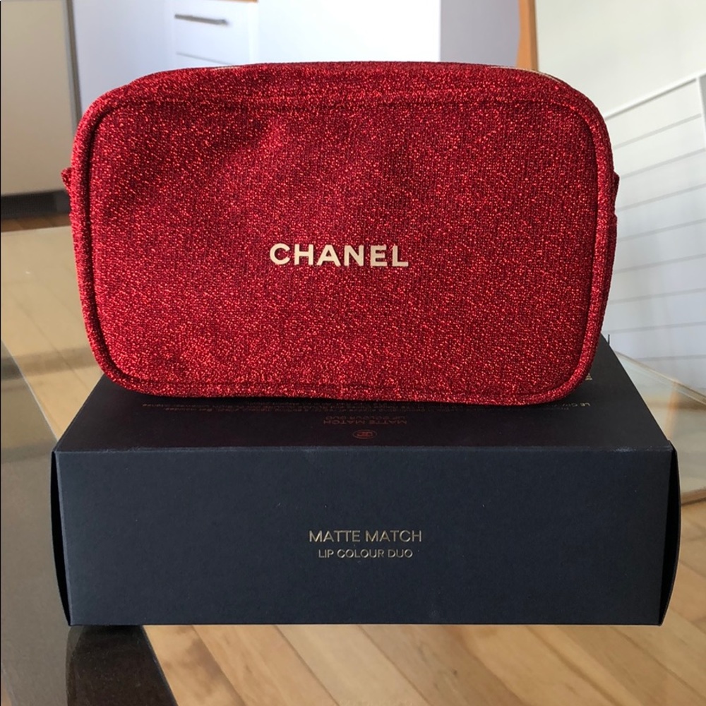 Chanel Holiday Pouch Set Matte Match Duo